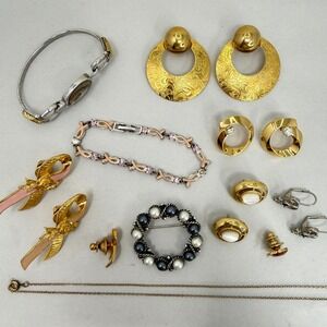 Avon Jewelry Lot of 12 Pins Earrings Brooch NecklacesVintage
